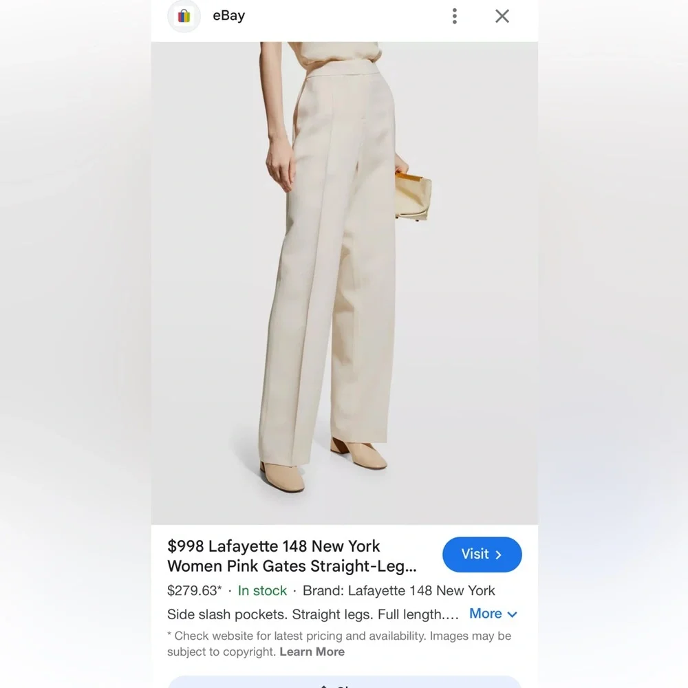 Lafayette 148 chino style pants size 6 - Picture 1 of 6